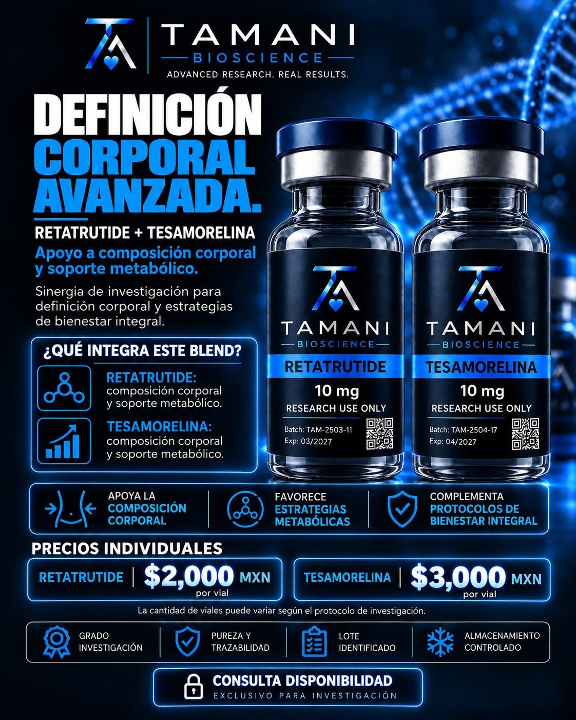 Definición Corporal Avanzada – Retatrutide + Tesamorelina